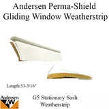 Andersen - Perma-Shield Gliding Window - Stationary Weatherstrip, Meeting Stile G5 - White