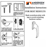 Andersen Window Handle Sliding Window Lock Handle For Perma-Shield Windows Stone