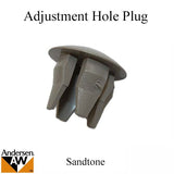 Adjustment Hole Button/Plug - Gliding Windows - Sandtone