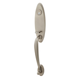 Emtek EMP4411 Marietta Single Cylinder Entrance Handleset - Brass Tubular - EMPowered Upgrade