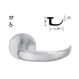 Schlage L9010 17A Passage Latch Mortise Set, 17 Lever, A Rose