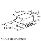 Shower Door Catch, Stainless With Nylon Tip