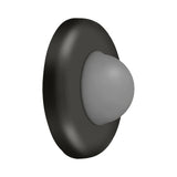 Wall Mount Convex Flush Bumper, 2-1/2" Diam.