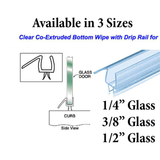 Co-Extruded Bottom Sweep With Drip Rail For 3/8 Inch Glass