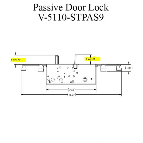 Ashland Passive Door Lock with Backset – Golden Locks Inc