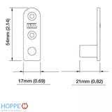 Hoppe Multipoint Flushbolt Rod Guide, Standard 8mm, Black