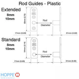 Hoppe Multipoint Flushbolt Rod Guide, Standard 8mm, Black