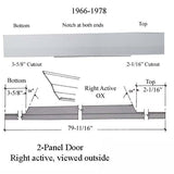 Interlock Weatherstrip, 2 Panel, RH, Stationary Panel