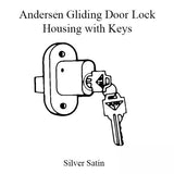 Andersen Perma-Shield Gliding Doors - Lock Housing with Keys - 3 Panel - Silver Satin