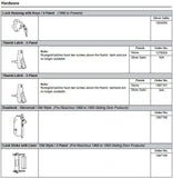 Andersen Perma-Shield Gliding Doors - Lock Housing with Keys - 3 Panel - Silver Satin