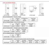 Latch &amp; Deadbolt Strike, Curved Lip - PC0010N 1.70 x 8.82 - Polished Brass