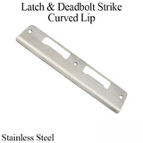 Latch &amp; Deadbolt Strike, Curved Lip - PC0010N - Stainless Steel