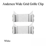 Andersen Perma-Shield Gliding Door Metal Grille Clip, Old Style, Wide Grids - White