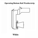 Andersen PS5 Operating Panel Bottom Rail Filler with Weatherstrip - White