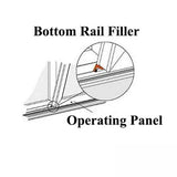 Andersen PS5 Operating Panel Bottom Rail Filler with Weatherstrip - White