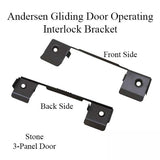 Andersen Perma-Shield 3 Panel Gliding Door - Operating Interlock Bracket 1978-1982 - Stone