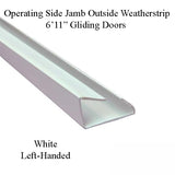 Andersen LH Outside Operating Side Jamb Weatherstrip, Perma-Shield Gliding Door - White