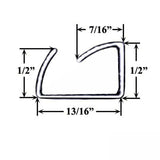 Andersen LH Outside Operating Side Jamb Weatherstrip, Perma-Shield Gliding Door - White