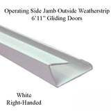 Andersen RH Outside Operating Side Jamb Weatherstrip, Perma-Shield PS611 Gliding Door - White