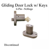 Discontinued - Andersen Perma-Shield 3-Panel Gliding Door Exterior Lock w/ Keys, 6 Pin - Stone