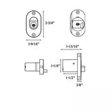 Discontinued - Andersen Perma-Shield 3-Panel Gliding Door Exterior Lock w/ Keys, 6 Pin - Stone