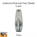 Andersen Push &amp; Turn Style Thumb Latch for a 3 Panel Gliding Patio Door - Stone