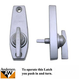 Andersen Push &amp; Turn Style Thumb Latch for a 3 Panel Gliding Patio Door - Stone