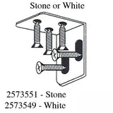 3 Hole Stationary Top Panel Top Bracket - Stone