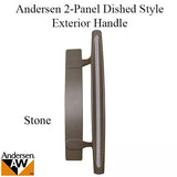 Andersen Exterior Door Handle 2 Panel Dished Style Stone