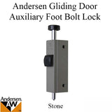 Andersen Auxiliary Foot Bolt Lock for Frenchwood Gliding Door - Stone