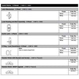 Andersen 3-Panel Perma-Shield Gliding Door - Lock Housing and Bolt Assembly, - Stone