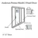 Andersen Interlock Weatherstrip Set, 6' 11" Perma-Shield Gliding Door - White