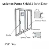 Andersen Interlock Weatherstrip Set, 8 Foot Perma-Shield Gliding Door - White