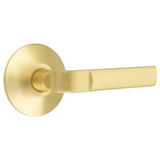 Emtek 5107 MODERN DESIGNER BRASS - LEVERSETS With Modren Rosette Passage Set