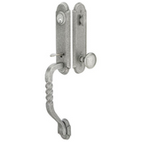 Emtek 462121 Monolithic with San Carlos Grip Entrance Handleset - Wrought Steel Tubular - Double Cylinder