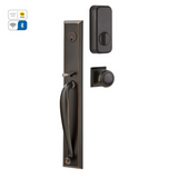 Emtek EMP4415 Jefferson Single Cylinder Entrance Handleset - Brass Tubular - EMPowered Upgrade