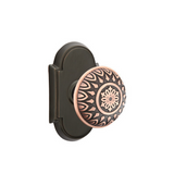 Emtek 8208 DESIGNER BRASS - Knobsets With #8 Rosette Privacy Set