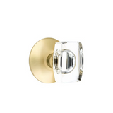 Emtek 5207 MODERN DESIGNER BRASS KNOBSETS With Modern Rosette Privacy Set