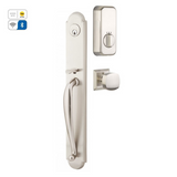 Emtek EMP4314 Wilmington Single Cylinder Entrance Handleset - Brass Tubular - EMPowered Upgrade