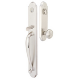 Emtek 4314 Wilmington Single Cylinder Entrance Handleset - Brass Tubular