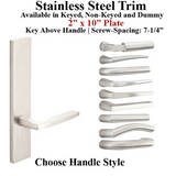 MULTIPOINT TRIM, 2 X 10 INCH, AMERICAN CYLINDER STAINLESS STEEL HANDLESET - 921432000