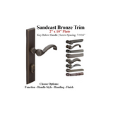 MULTIPOINT TRIM, 2 X 10 INCH, AMERICAN CYLINDER SANDCAST BRONZE HANDLESET, CHOOSE OPTIONS 921652000