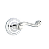 Emtek 8100 DESIGNER BRASS - LEVERSETS With Regular Rosette Passage Set