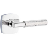 Emtek 5306  Select Brass Lever Handle With Stem And Urban Modern Rosette Dummy, Pair