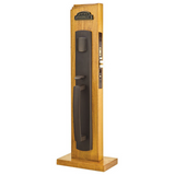 Emtek 3040 Rustic Modern Rectangular Sandcast Bronze Mortise Entrance Handleset - Dummy