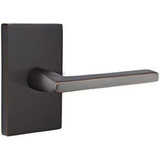 Emtek 5212 MODERN CLASSIC BRASS - LEVERSETS With Modern Rectangular Rosette Privacy Set