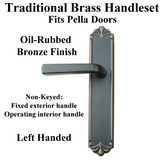 SION HANDLE SET FOR SEMI-ACTIVE PELLA DOOR, LEFT - OIL RUBBED BRONZE