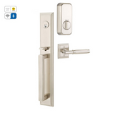 Emtek EMP4212 Melrose Single Cylinder Entrance Handleset - Brass Tubular - EMPowered Upgrade