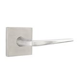 Emtek S300 STAINLESS STEEL - LEVERSETS With Square Rosette Dummy, Pair