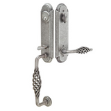 Emtek 462111 Monolithic with Lafayette Grip Entrance Handleset - Wrought Steel Tubular - Double Cylinder